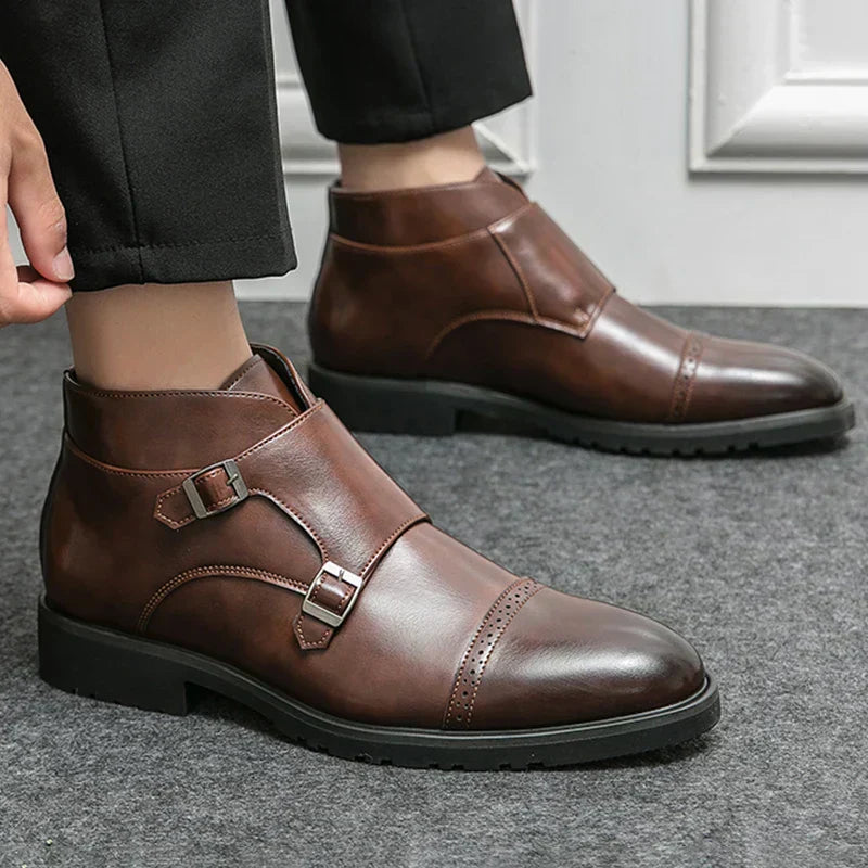 Laurent | Kunstläder Doppel-Monk-strap Stiefel