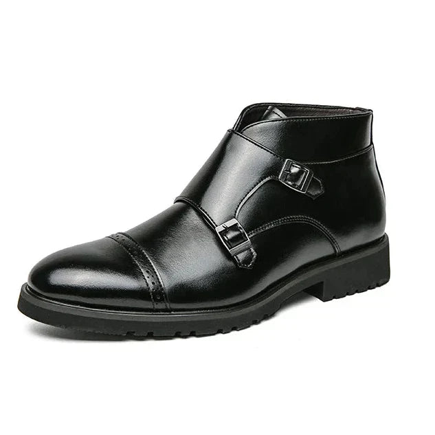 Laurent | Kunstläder Doppel-Monk-strap Stiefel