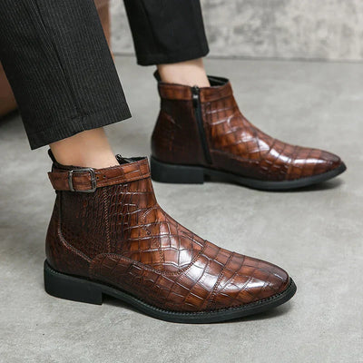 Etienne | Stiefeletten mit Schnalle aus Kunstleder