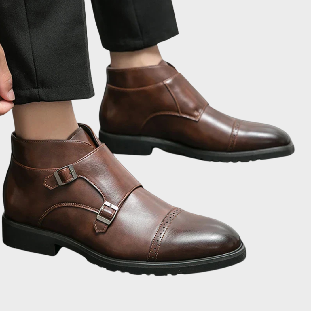 Laurent | Kunstläder Doppel-Monk-strap Stiefel