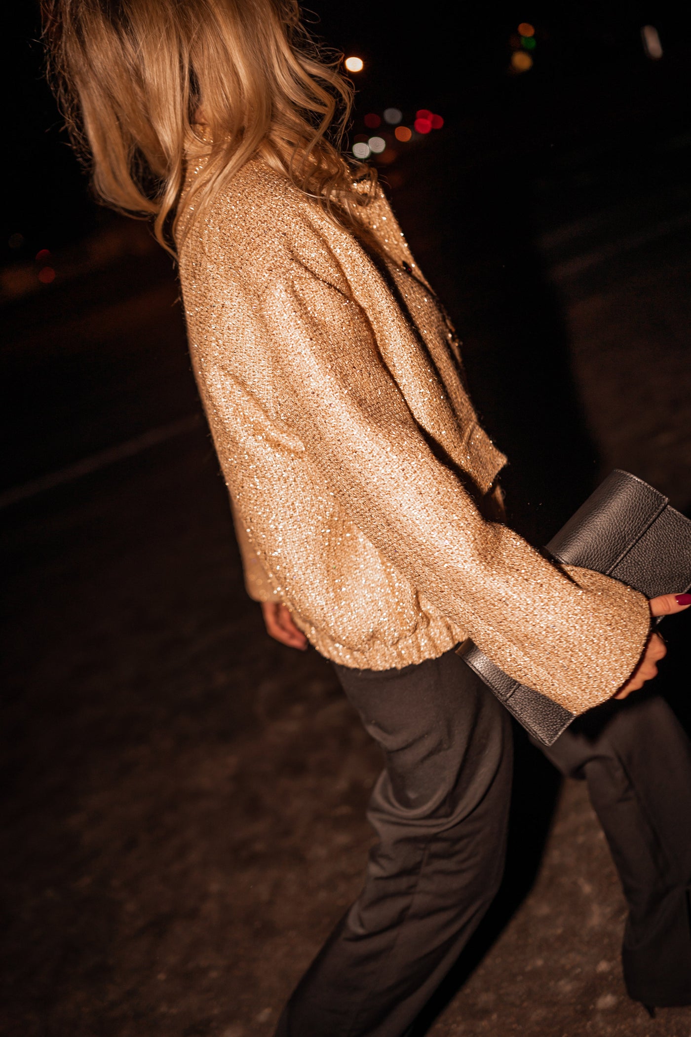 ILONA™ | DIE GOLDENE PAILLETTEN-BOMBERJACKE