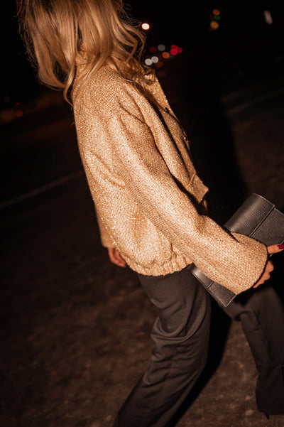 ILONA™ | DIE GOLDENE PAILLETTEN-BOMBERJACKE