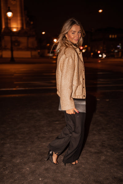ILONA™ | DIE GOLDENE PAILLETTEN-BOMBERJACKE