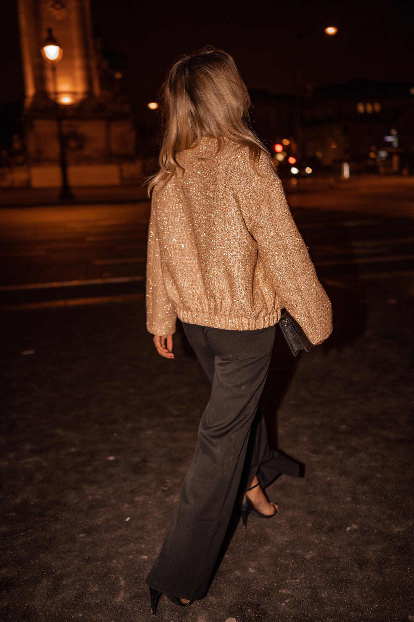 ILONA™ | DIE GOLDENE PAILLETTEN-BOMBERJACKE