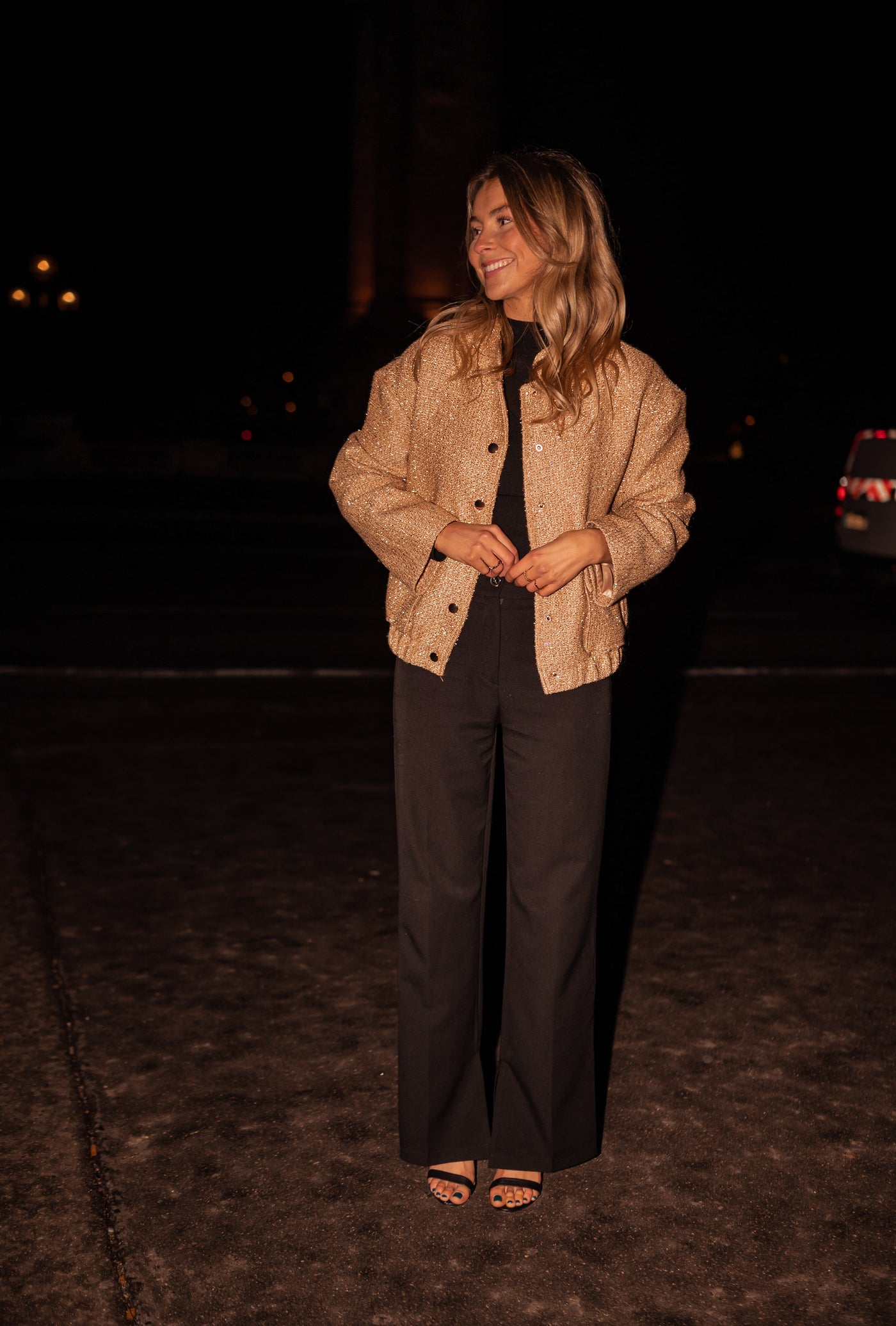 ILONA™ | DIE GOLDENE PAILLETTEN-BOMBERJACKE