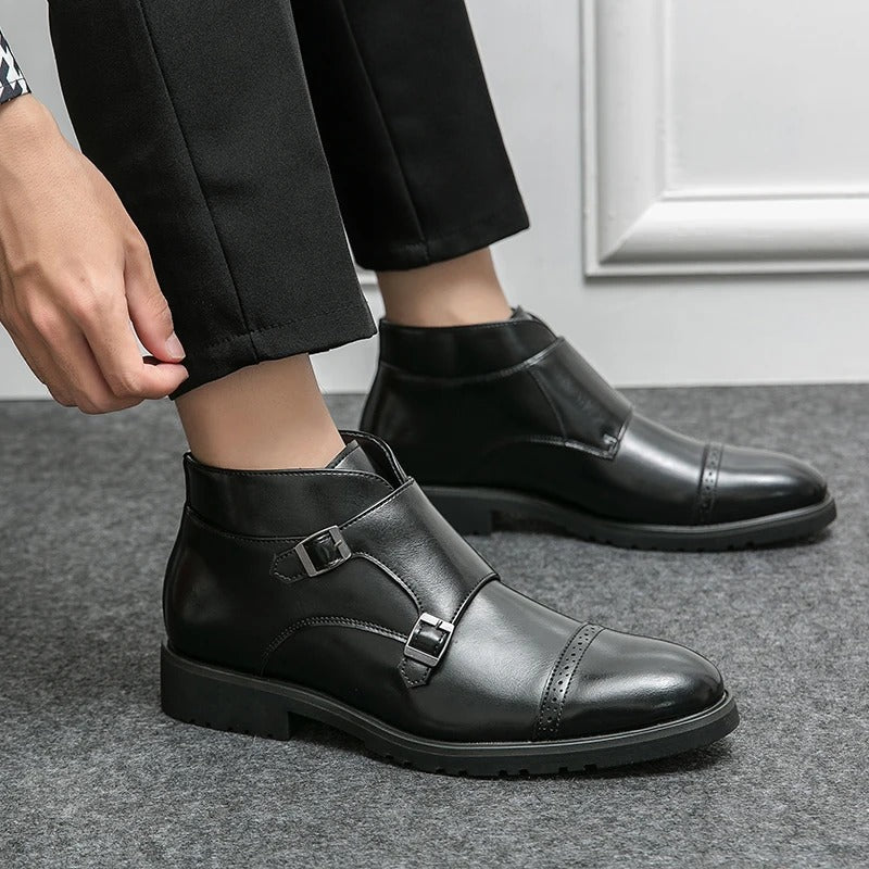 Laurent | Kunstläder Doppel-Monk-strap Stiefel