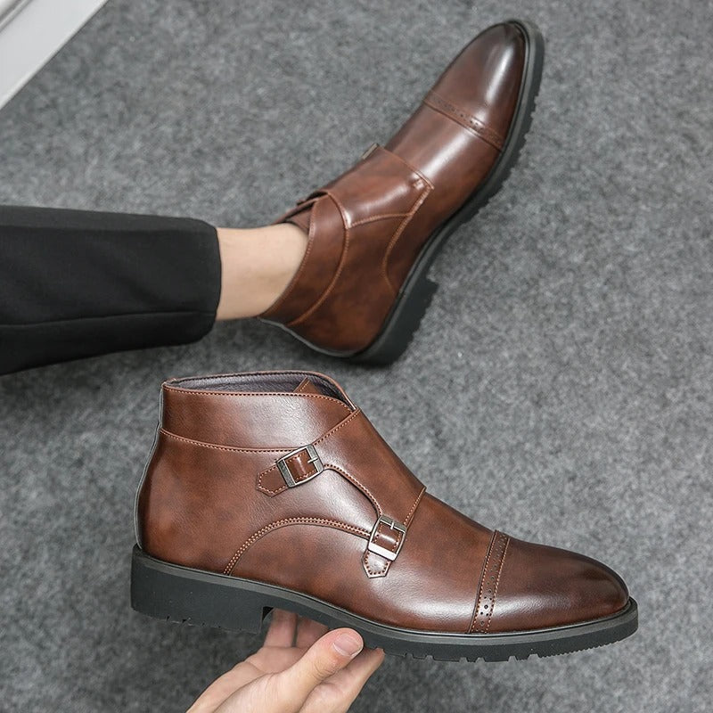 Laurent | Kunstläder Doppel-Monk-strap Stiefel