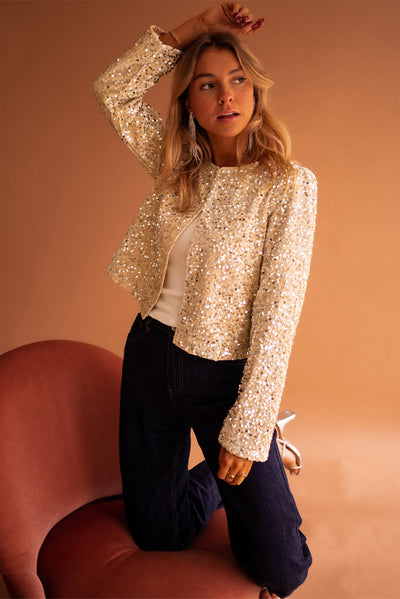 HELENA™ | Die goldene Pailletten-Jacke