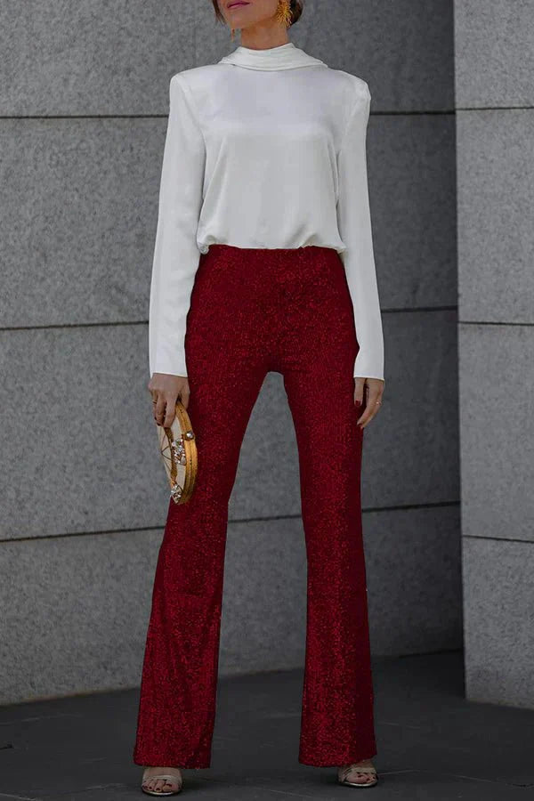 ISSABELLA | GLOCKENBODENHOSE MIT PAILLETTEN