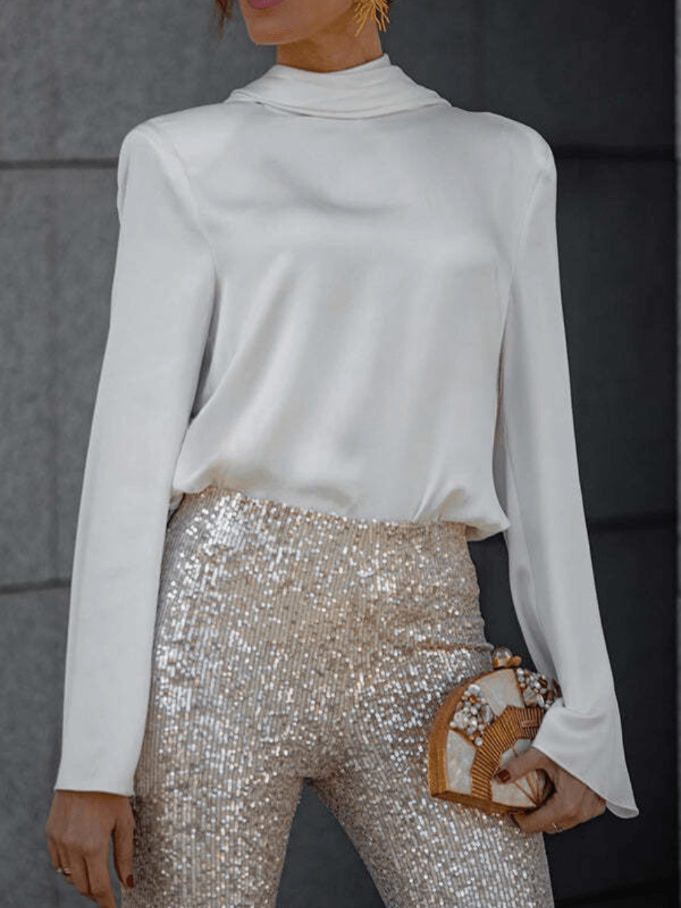 ISSABELLA | GLOCKENBODENHOSE MIT PAILLETTEN