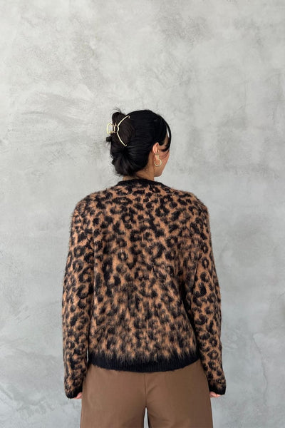 Lotte™ | LEOPARDEN-STRICKCARDIGAN MIT FRANSEN